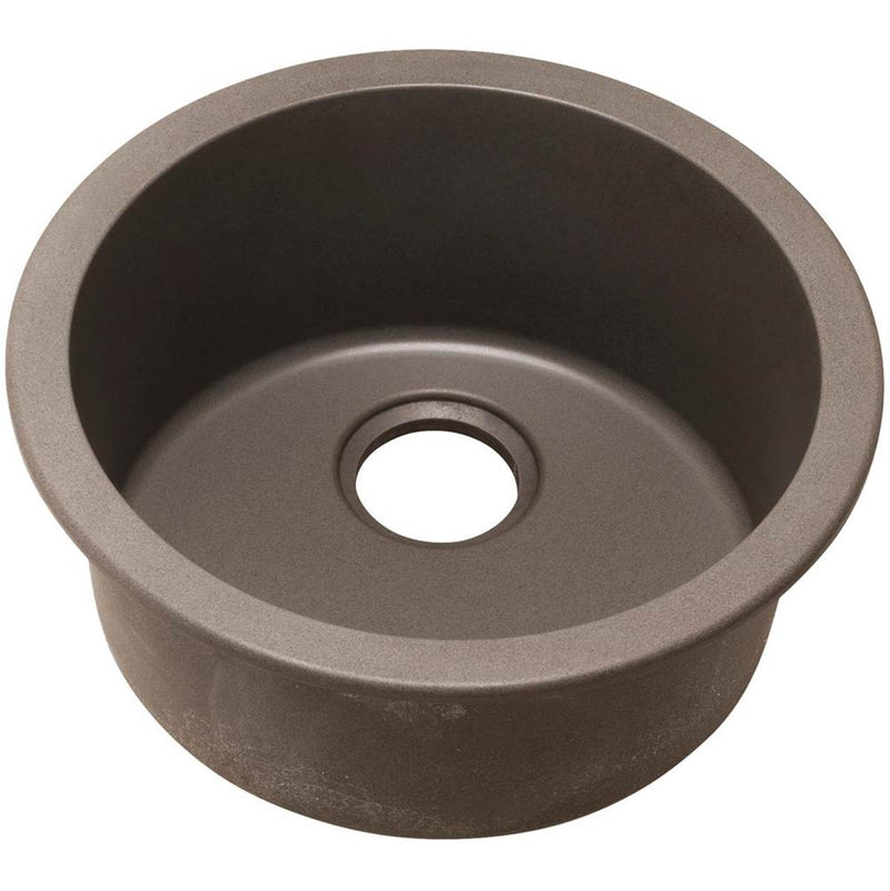 Elkay ELG16FBGR0 Elkay Quartz Classic 18-1/8' x 18-1/8' x 7-1/2' Single Bowl Dual Mount Bar Sink, Greige