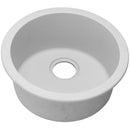 Elkay ELG16FBWH0 Elkay Quartz Classic 18-1/8' x 18-1/8' x 7-1/2' Single Bowl Dual Mount Bar Sink, White