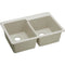 Elkay ELG250RBQ0 Elkay Quartz Classic 33' x 22' x 9-1/2' Double Bowl Top Mount Sink, Bisque
