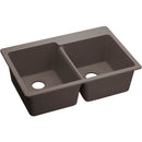Elkay ELG250RGR0 Elkay Quartz Classic 33' x 22' x 9-1/2' Double Bowl Top Mount Sink, Greige