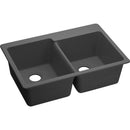 Elkay ELG250RGY0 Elkay Quartz Classic 33' x 22' x 9-1/2' Double Bowl Top Mount Sink, Dusk Gray