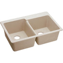 Elkay ELG250RPT0 Elkay Quartz Classic 33' x 22' x 9-1/2' Double Bowl Top Mount Sink, Putty