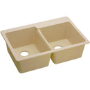 Elkay ELG250RSD0 Elkay Quartz Classic 33' x 22' x 9-1/2' Double Bowl Top Mount Sink, Sand