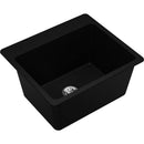 Elkay ELG252212PDBK0 Elkay Quartz Classic 25' x 22' x 11-13/16' Top Mount Laundry Sink with Perfect Drain, Black