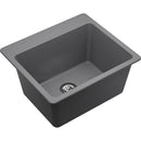 Elkay ELG252212PDGS0 Elkay Quartz Classic 25' x 22' x 11-13/16' Top Mount Laundry Sink with Perfect Drain, Greystone