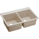 Elkay ELG3322PT0 Elkay Quartz Classic 33' x 22' x 9-1/2' Double Bowl Top Mount Sink, Putty