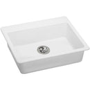 Elkay ELGAD2522PDWH0 Elkay Quartz Classic 25" x 22" x 5-1/2" Top Mount ADA Sink with Perfect Drain, White