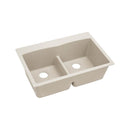 Elkay ELGDLB3322BQ0 Elkay Quartz Classic 33' x 22' x 10' Double Bowl Top Mount Sink with Aqua Divide