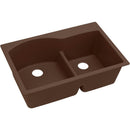 Elkay ELGH3322RMC0 Elkay Quartz Classic 33' x 22' x 10' Double Bowl Top Mount Sink with Aqua Divide