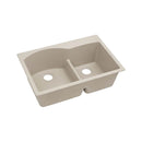 Elkay ELGH3322RPT0 Elkay Quartz Classic 33' x 22' x 10' Double Bowl Top Mount Sink with Aqua Divide, Putty