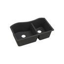 Elkay ELGHU3220RBK0 Elkay Quartz Classic 32-1/2' x 20' x 10' Double Bowl Undermount Sink, Black
