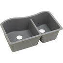 Elkay ELGHU3220RGS0 Elkay Quartz Classic 32-1/2' x 20' x 10' Double Bowl Undermount Sink, Greystone