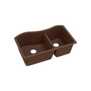 Elkay ELGHU3220RMC0 Elkay Quartz Classic 32-1/2' x 20' x 10' Double Bowl Undermount Sink, Mocha