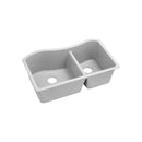 Elkay ELGHU3220RWH0 Elkay Quartz Classic 32-1/2' x 20' x 10' Double Bowl Undermount Sink, White