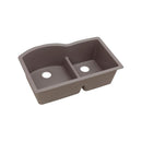 Elkay ELGHU3322RGR0 Elkay Quartz Classic 33' x 22' x 10' Double Bowl Undermount Sink with Aqua Divide, Greige