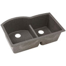 Elkay ELGHU3322RSL0 Elkay Quartz Classic 33' x 22' x 10' Double Bowl Undermount Sink with Aqua Divide, Slate