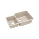 Elkay ELGOU3321LBQ0 Elkay Quartz Classic 33' x 20-11/16' x 9' Double Bowl Undermount Sink, Bisque