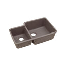 Elkay ELGOU3321LGR0 Elkay Quartz Classic 33' x 20-11/16' x 9' Double Bowl Undermount Sink, Greige