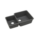 Elkay ELGOU3321LGY0 Elkay Quartz Classic 33' x 20-11/16' x 9' Double Bowl Undermount Sink, Dusk Gray