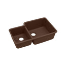 Elkay ELGOU3321LMC0 Elkay Quartz Classic 33' x 20-11/16' x 9' Double Bowl Undermount Sink, Mocha