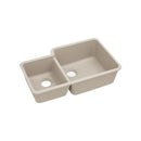 Elkay ELGOU3321LPT0 Elkay Quartz Classic 33' x 20-11/16' x 9' Double Bowl Undermount Sink, Putty