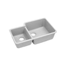 Elkay ELGOU3321LWH0 Elkay Quartz Classic 33' x 20-11/16' x 9' Double Bowl Undermount Sink, White