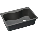 Elkay ELGS3322RBK0 Elkay Quartz Classic 33' x 22' x 9-1/2' Single Bowl Top Mount Sink, Black
