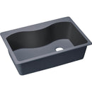 Elkay ELGS3322RGY0 Elkay Quartz Classic 33' x 22' x 9-1/2' Single Bowl Top Mount Sink, Dusk Gray