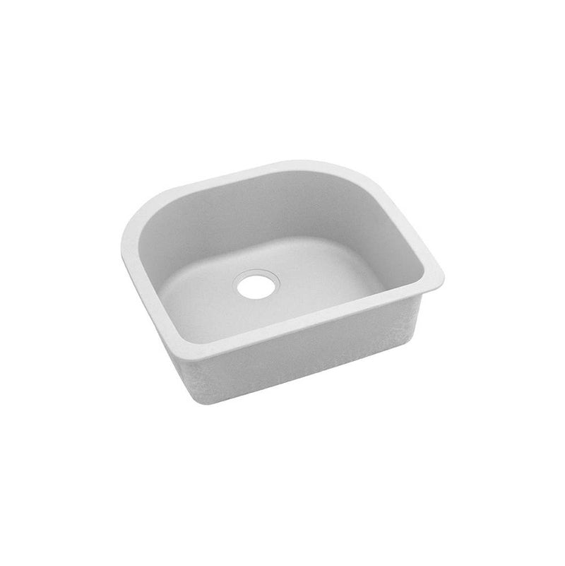 Elkay ELGSU2522WH0 Elkay Quartz Classic 25' x 22' x 8-1/2' Single Bowl Undermount Sink, White
