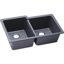 Elkay ELGU250RGY0 Elkay Quartz Classic 33' x 20-1/2' x 9-1/2' Double Bowl Undermount Sink, Dusk Gray
