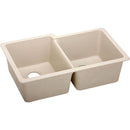 Elkay ELGU250RPT0 Elkay Quartz Classic 33' x 20-1/2' x 9-1/2' Double Bowl Undermount Sink, Putty