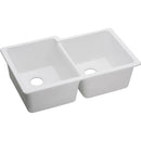 Elkay ELGU250RWH0 Elkay Quartz Classic 33' x 20-1/2' x 9-1/2' Double Bowl Undermount Sink, White