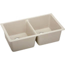Elkay ELGU3322PT0 Elkay Quartz Classic 33' x 18-3/4' x 9-1/2' Double Bowl Undermount Sink, Putty