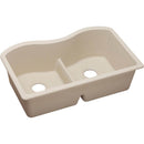 Elkay ELGULB3322PT0 Elkay Quartz Classic 33' x 20' x 9-1/2' Double Bowl Undermount Sink with Aqua Divide, Putty