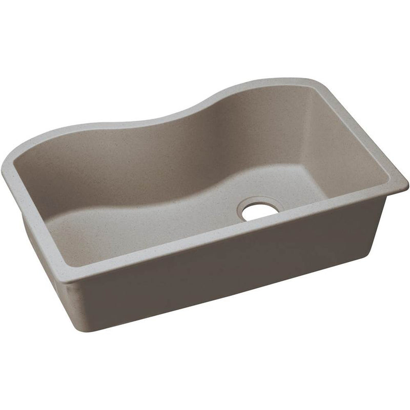 Elkay ELGUS3322RGR0 Elkay Quartz Classic 33' x 20' x 9-1/2' Single Bowl Undermount Sink, Greige