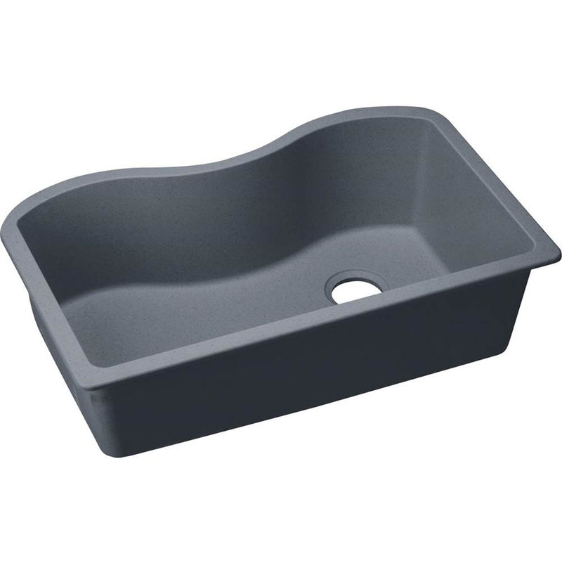 Elkay ELGUS3322RGY0 Elkay Quartz Classic 33' x 20' x 9-1/2' Single Bowl Undermount Sink, Dusk Gray