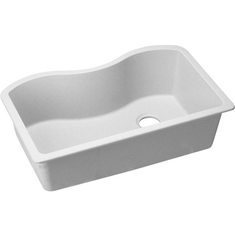 Elkay ELGUS3322RWH0 Elkay Quartz Classic 33' x 20' x 9-1/2' Single Bowl Undermount Sink, White