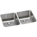 Elkay ELUH311810PD 18 Gauge Stainless Steel 30.75' x 18.5' x 10' Double Bowl Undermount Kitchen Sink Kit