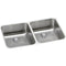 Elkay ELUH3118PD 18 Gauge Stainless Steel 30.75' x 18.5' x 7.875' Double Bowl Undermount Kitchen Sink Kit