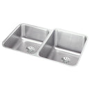 Elkay ELUH3120LPD 18 Gauge Stainless Steel 31.25' x 20.5' x 9.875' Double Bowl Undermount Kitchen Sink Kit