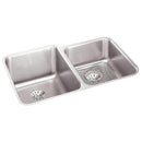 Elkay ELUH3120RPDBG 18 Gauge Stainless Steel 31.25' x 20.5' x 9.875' Double Bowl Undermount Kitchen Sink Kit