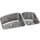 Elkay ELUH31229RPD 18 Gauge Stainless Steel 32.75' x 21' x 9' Double Bowl Undermount Kitchen Sink Kit