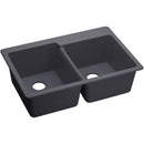 Elkay ELX250RCH0 Elkay Quartz Luxe 33' x 22' x 9-1/2' Double Bowl Top Mount Sink, Charcoal