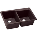 Elkay ELX250RCN0 Elkay Quartz Luxe 33' x 22' x 9-1/2' Double Bowl Top Mount Sink, Chestnut
