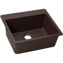Elkay ELX2522CN0 Elkay Quartz Luxe 25' x 22' x 9-1/2' Single Bowl Top Mount Sink, Chestnut