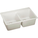 Elkay ELX3322RT0 Elkay Quartz Luxe 33' x 22' x 9-1/2' Double Bowl Top Mount Sink, Ricotta