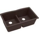 Elkay ELXDULB3322CN0 Elkay Quartz Luxe 33' x 19' x 10' Double Bowl Undermount Sink with Aqua Divide, Chestnut