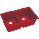 Elkay ELXDULB3322MA0 Elkay Quartz Luxe 33' x 19' x 10' Double Bowl Undermount Sink with Aqua Divide, Maraschino