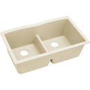 Elkay ELXDULB3322PA0 Elkay Quartz Luxe 33' x 19' x 10' Double Bowl Undermount Sink with Aqua Divide, Parchment