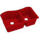 Elkay ELXHU3220RMA0 Elkay Quartz Luxe 32-1/2' x 20' x 10' Double Bowl Undermount Sink, Maraschino